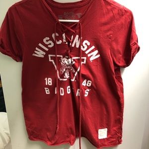 University of Wisconsin tie up T-shirt